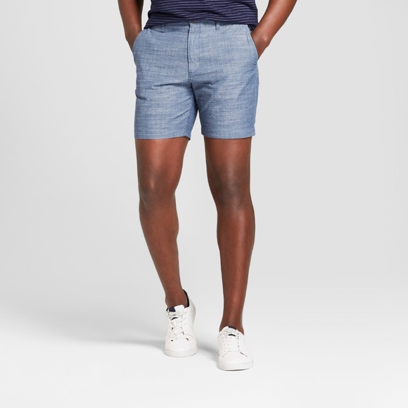 Goodfellow & Co Other - Blue Chambray Linden Flat Front Slim Chino Short